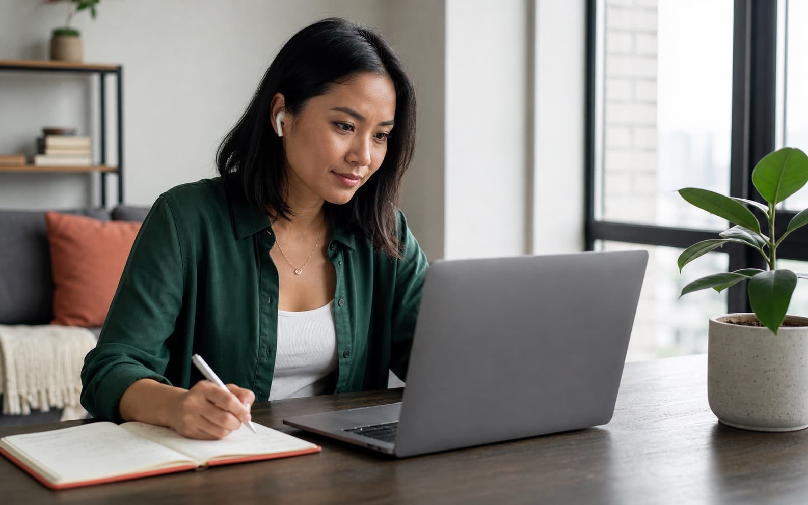 AI domain expert reviewing opportunities from a home office